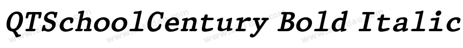 QTSchoolCentury Bold Italic字体转换